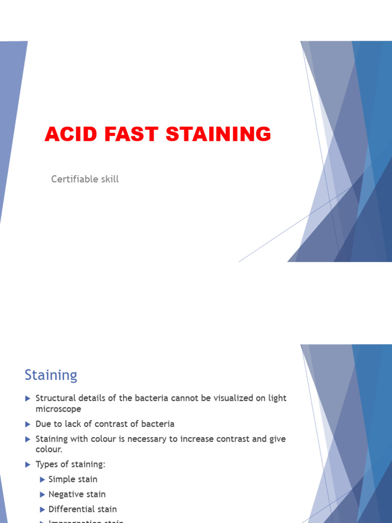 AFB Staining Procedures and Guidelines | PDF | Staining | Microbiology