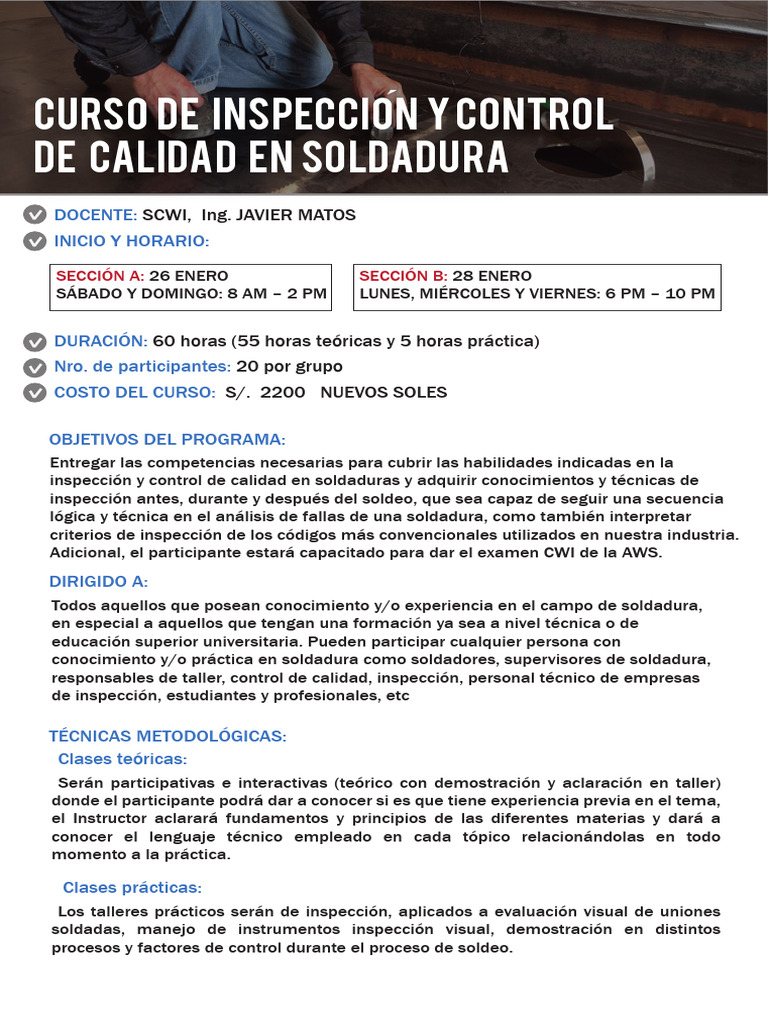 Inspección y Control de Calidad en Soldadura | PDF | Soldadura ...