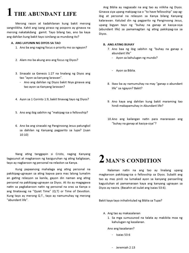 1 The Abundant Life | PDF
