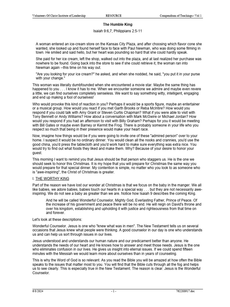 The humble king download free pdf jesus bible
