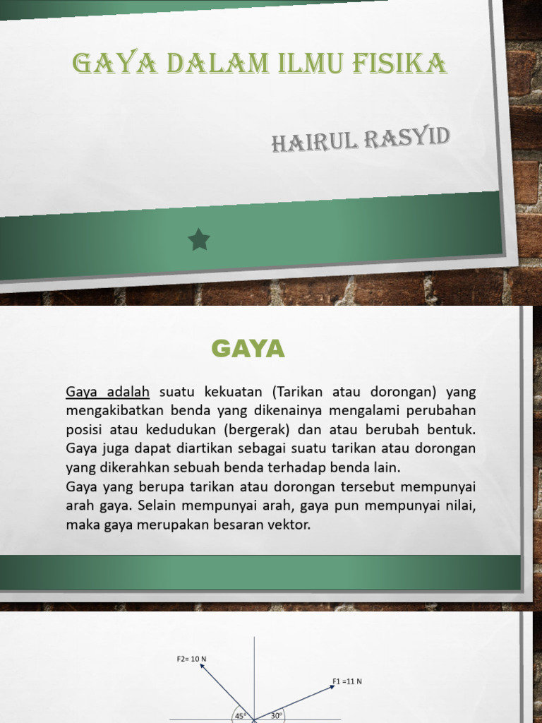 Gaya dan Resultan dalam Fisika | PDF