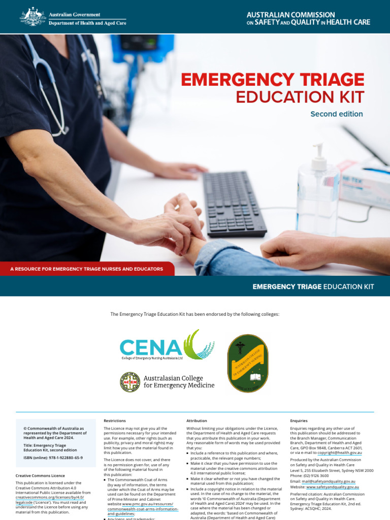 Emergency Triage Education Kit Second Edition PDF Nursing