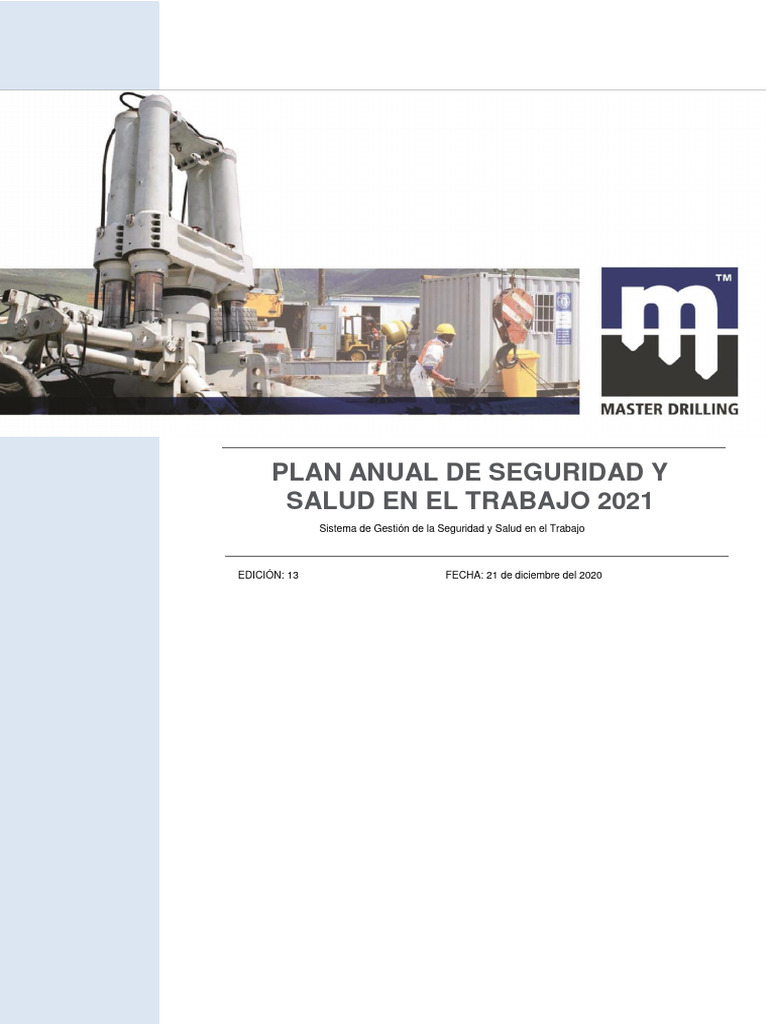 Plan Anual de SST - MDP 2021 | PDF | Auditoría | Seguridad y salud ...