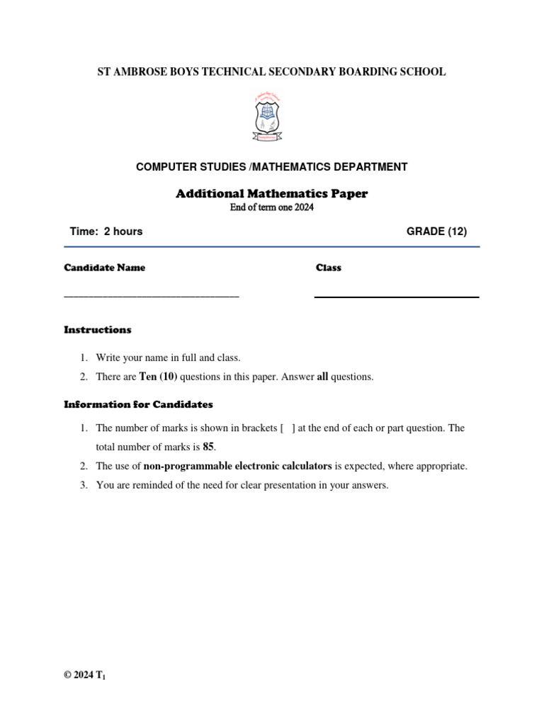 End of term test 2024 adma g12 final draft 030709 pdf equations