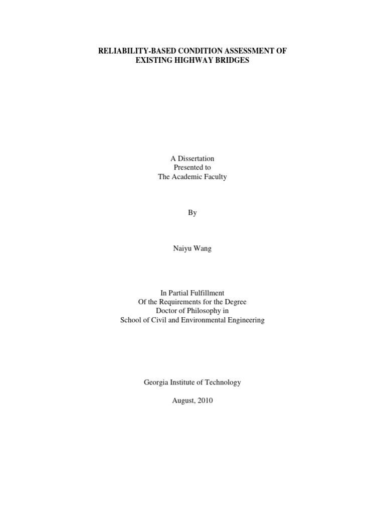 Bridge Condition Assessment Framework | PDF | Reliability Engineering ...