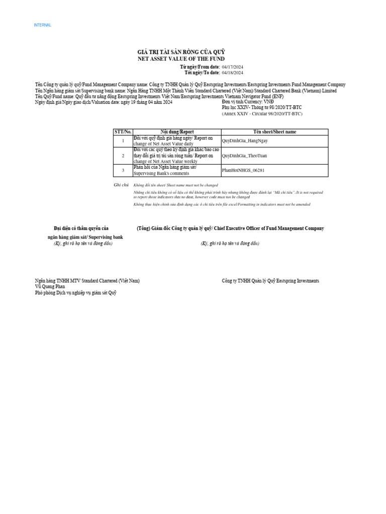 Enf Nav Report As of 18 Apr 2024 | PDF