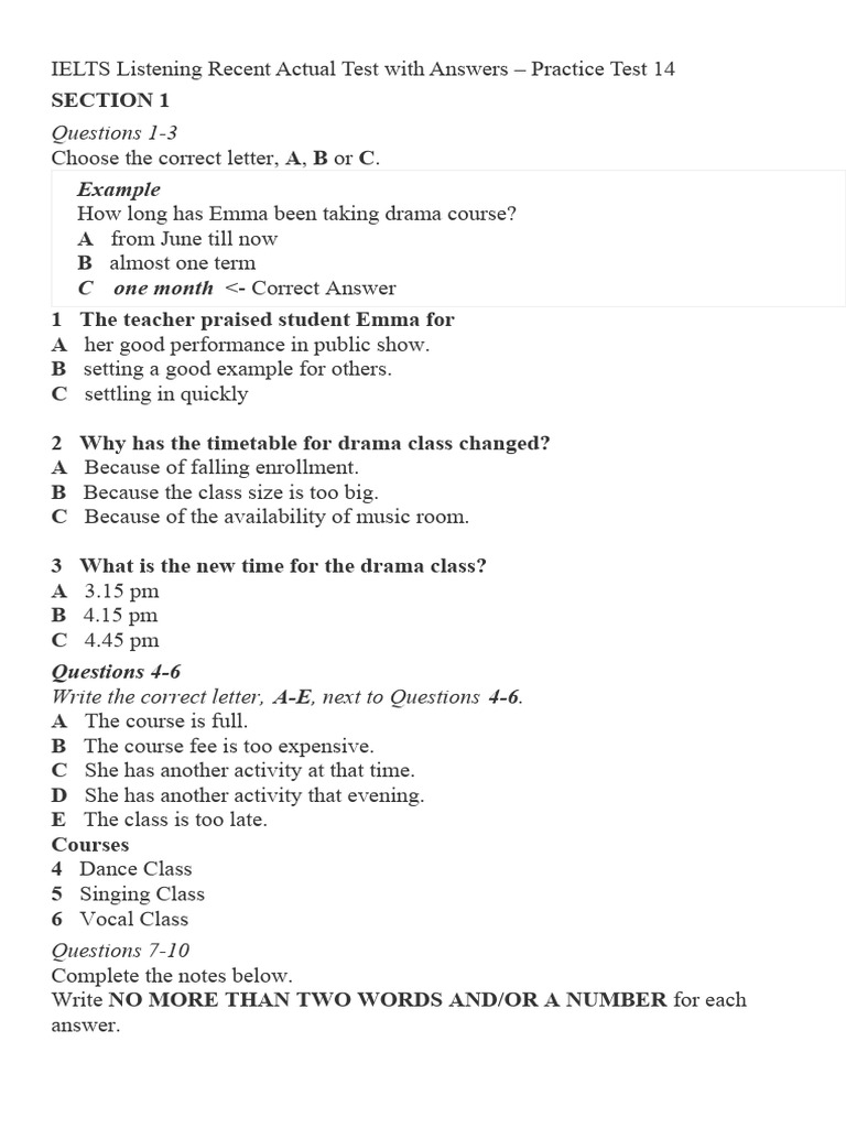 Actual Test-14 | PDF | International English Language Testing System ...
