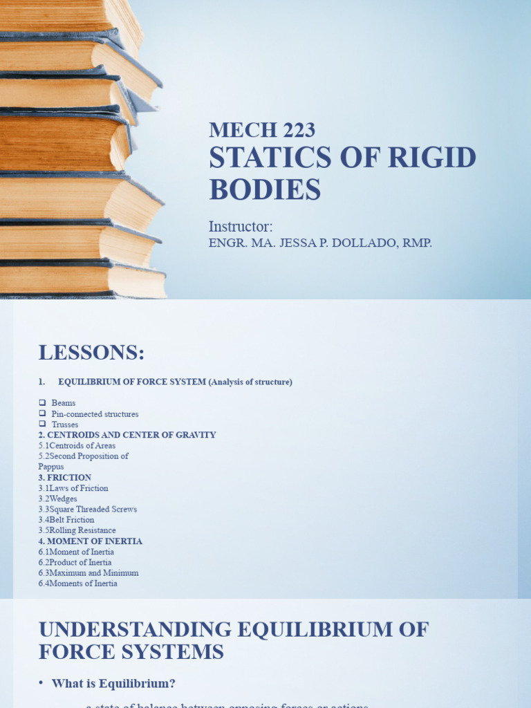 Statics of Rigid Bodies | PDF | Truss | Force