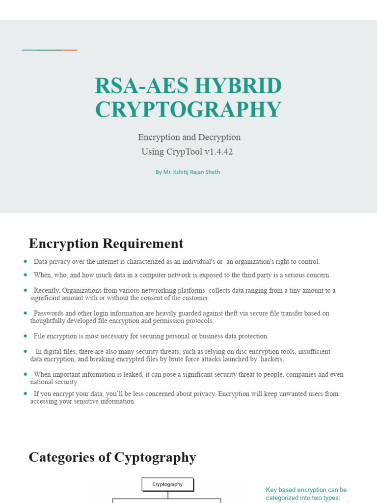 RSA-AES Hybrid Encryption Overview | PDF | Cryptography | Key ...