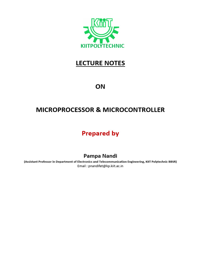 SM 4th-SEM Cse Microprocessor-Microcontroller-P.nandi | PDF | Central ...
