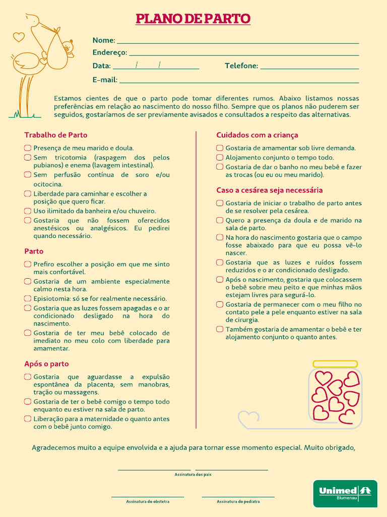 Plano de Parto | PDF
