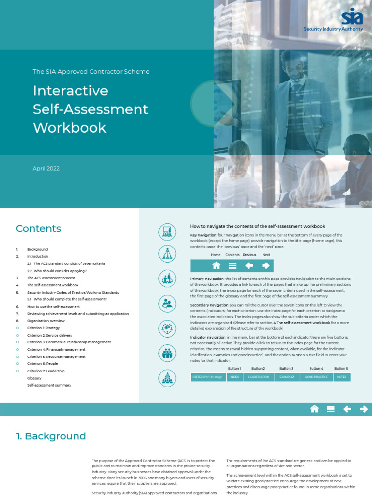 SIA Approved Contractor Scheme Workbook | PDF | Business