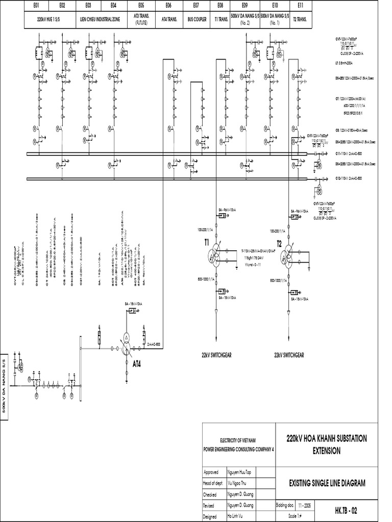 220kV HK Single line diagram | Download Free PDF | Electric Power