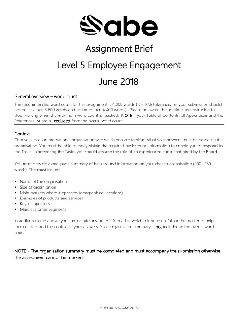 Level 5 Employee Engagement Assignment | PDF | Employment | Information