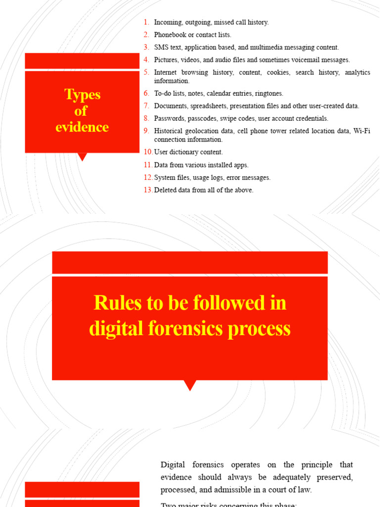 Mobile Forensics Evidence Preservation | PDF | Computing | Computer Science