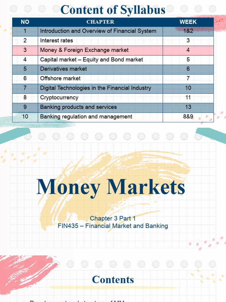 Overview of Money Market Operations | PDF | Money Market | Financial ...