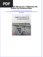 Full Download PDF of (Ebook PDF) Mechanics of Materials 8th Edition by Ferdinand Beer All Chapter
