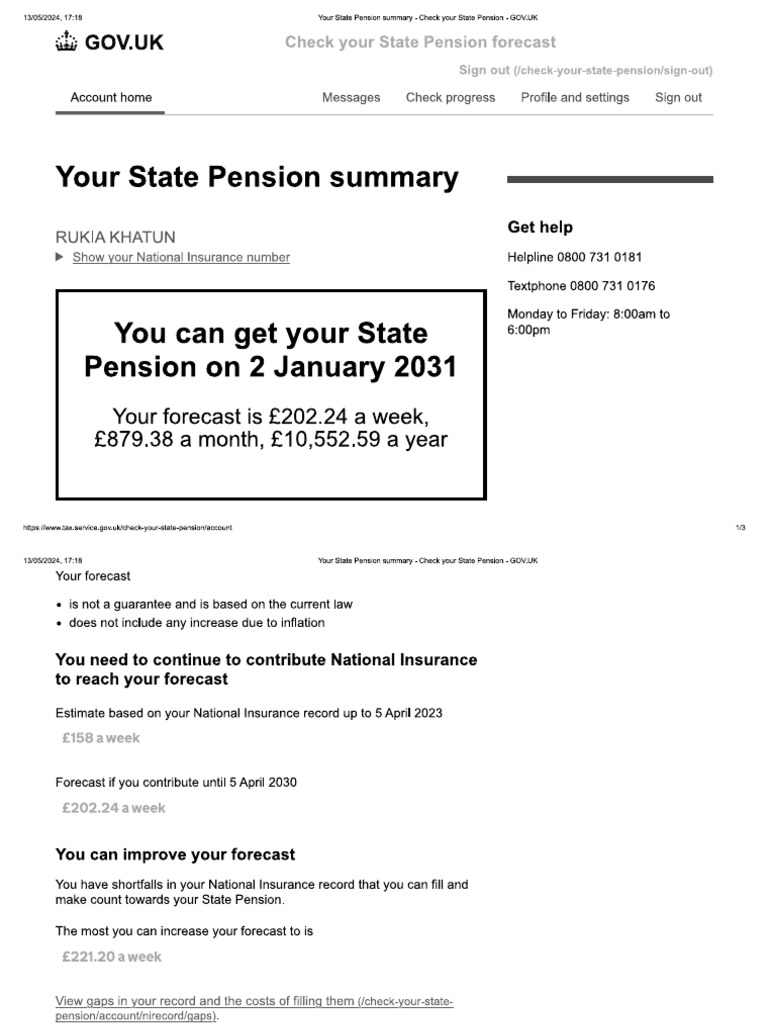 State pension summary pdf