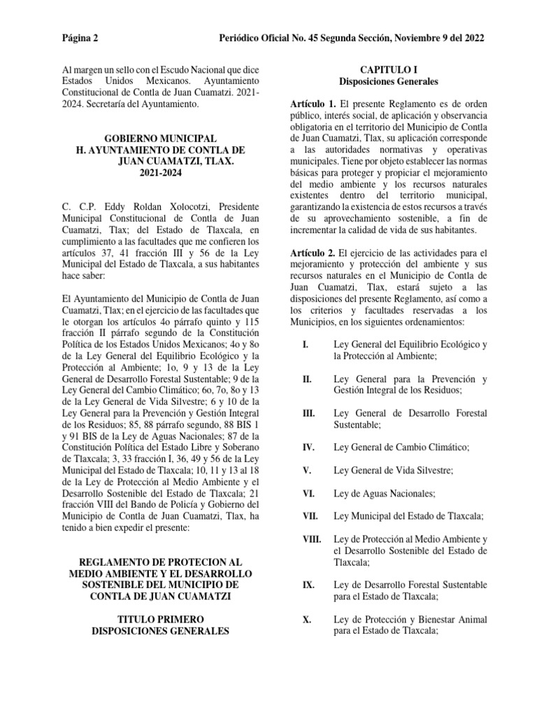 Ley de Desarrollo Sostenible Contla | PDF | Residuos | Entorno natural