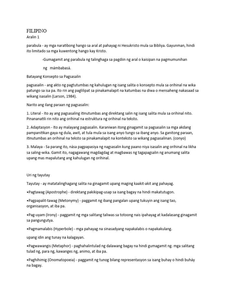 FILIPINO | PDF