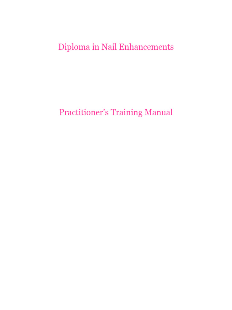 Nail Enhancements Training Manual | PDF | Nail (Anatomy) | Epidermis