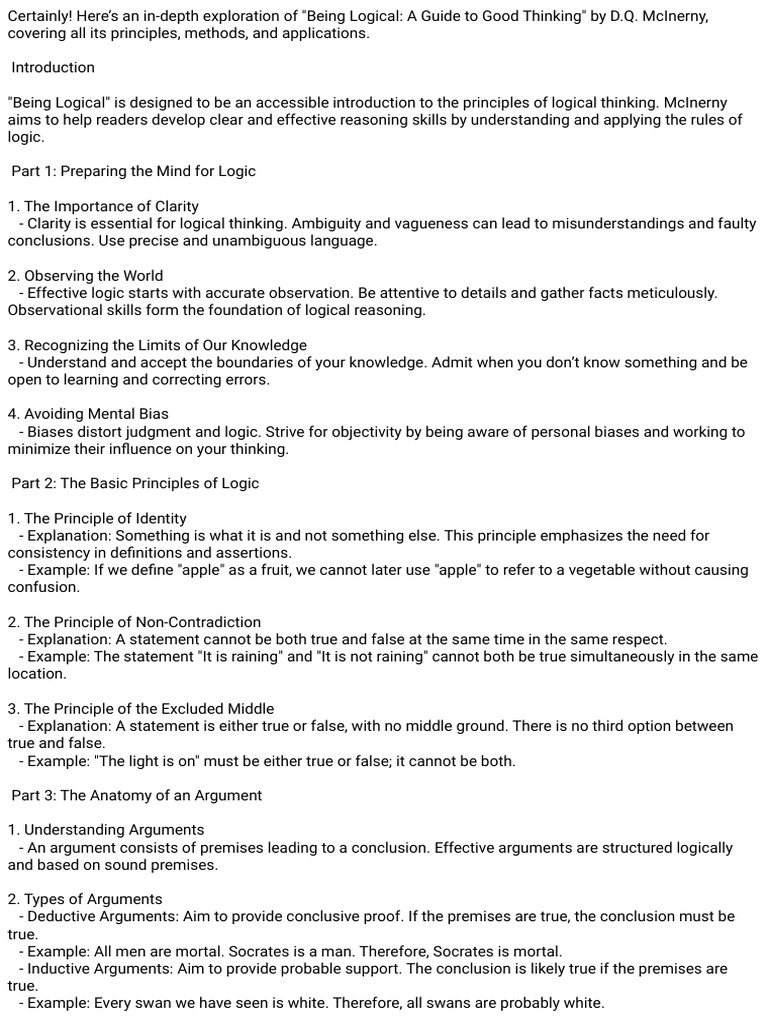Guide to Logical Thinking & Manifestation | PDF | Argument | Disciplines