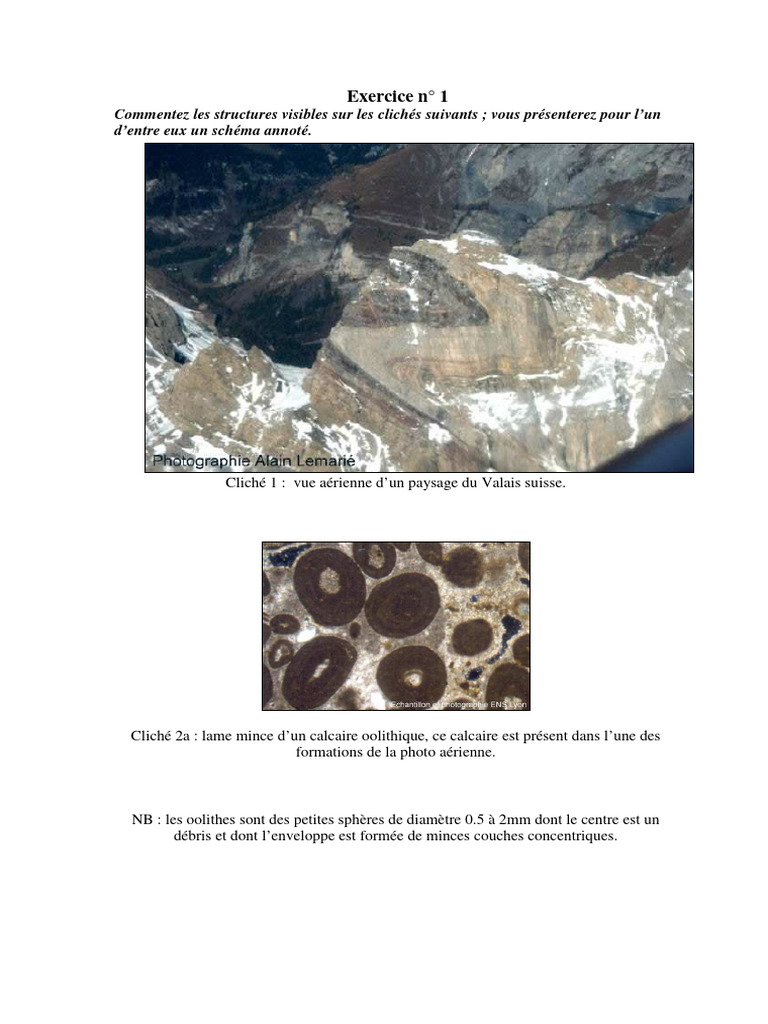 Analyse des structures oolithiques | PDF | Géologie | Minéral