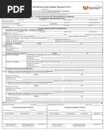 DSWD 4Ps Beneficiary Data Update Request Form Page 1 | PDF