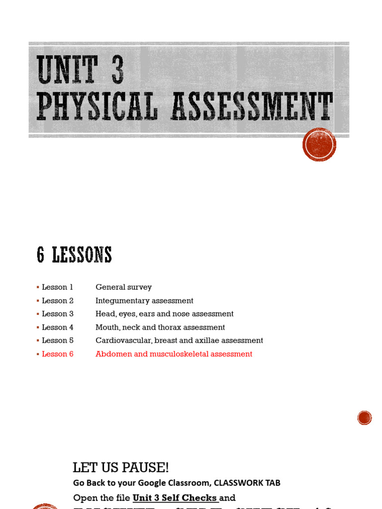 Comprehensive Physical Assessment Guide | PDF | Anatomical Terms Of ...