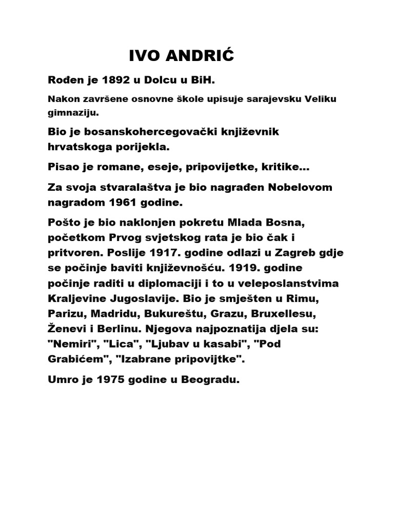 Ivo Andrić | PDF