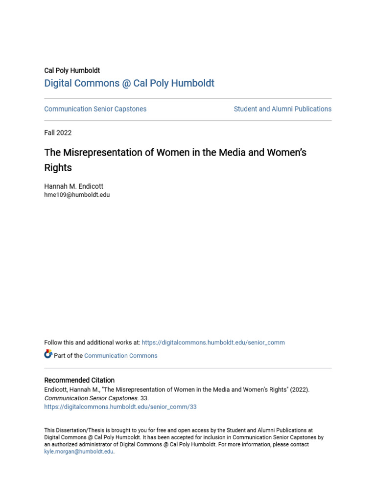 Misrepresentation of Women in Media | PDF | Abortion | Stereotypes