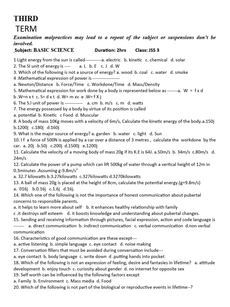 Basic Science 2 Pdf Communication Liquids
