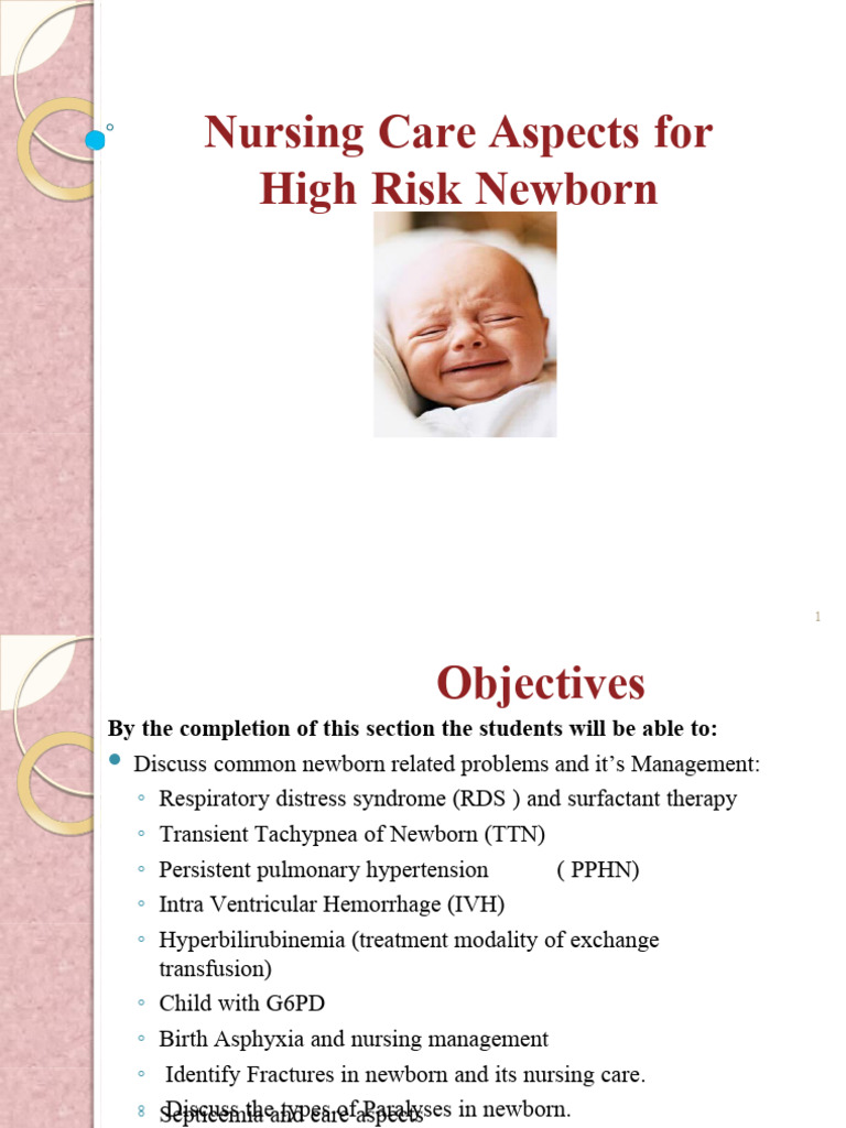 Lecture On High Risk Newborn Pdf Respiratory Diseases Hypoglycemia