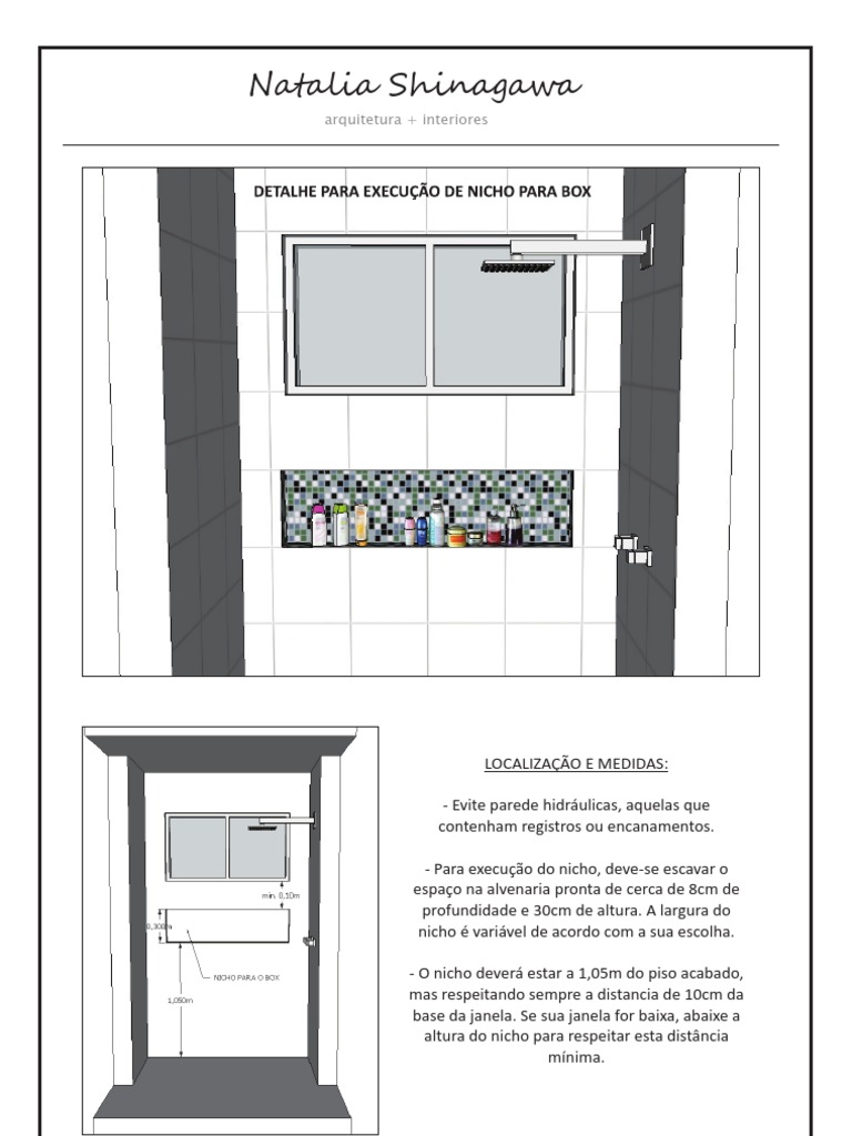 Consultoria Detalhamento Nicho Box -> Nicho Para Banheiro Altura Consultoria Detalhamento Nicho Box -> Nicho Para Banheiro Altura
