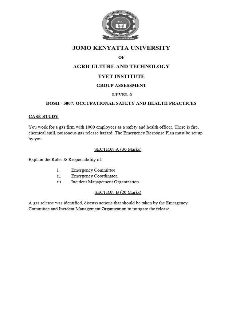 Occupational Safety Case Study Pdf Technology Engineering