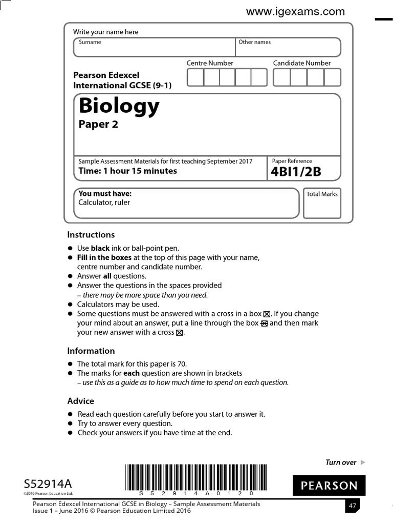 Specimen 2017 qp paper 2b edexcel biology igcse pdf stoma biology