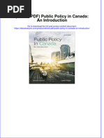 Full Download PDF of (Ebook PDF) Public Policy in Canada: An Introduction All Chapter