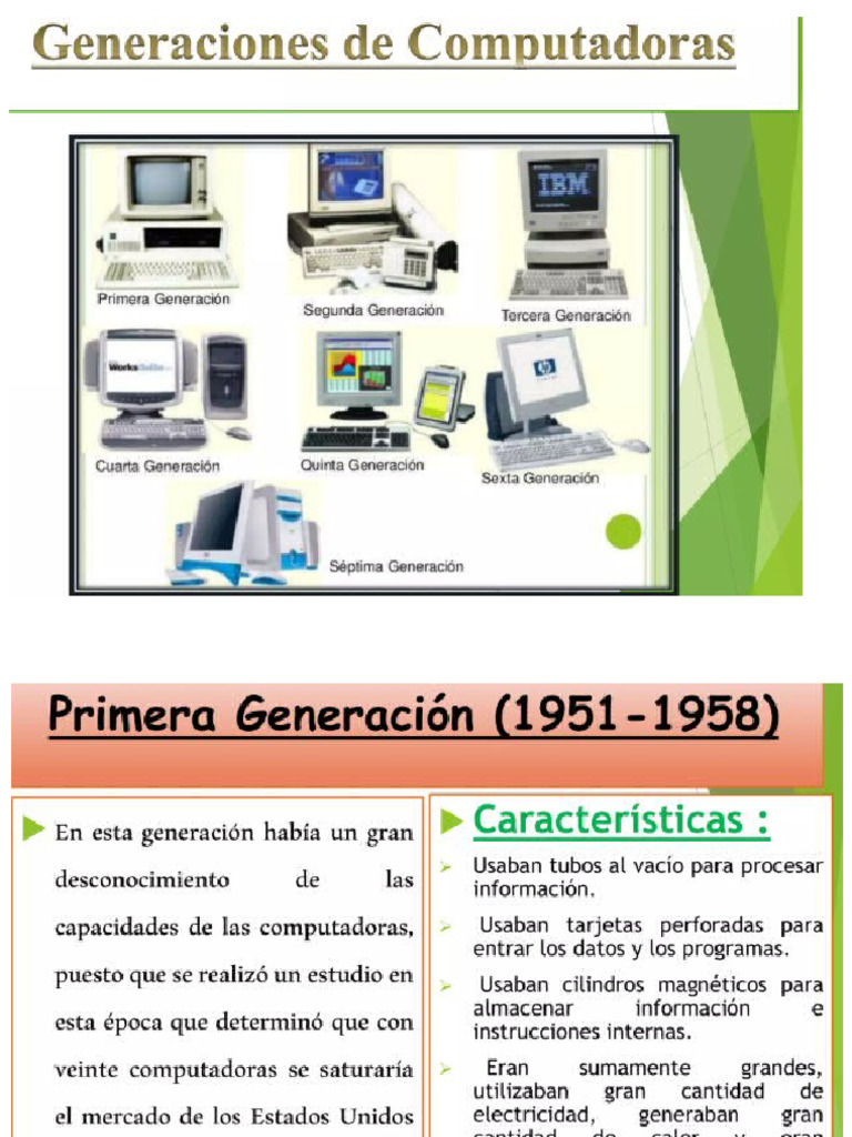 Generacion de Las Computadoras | PDF