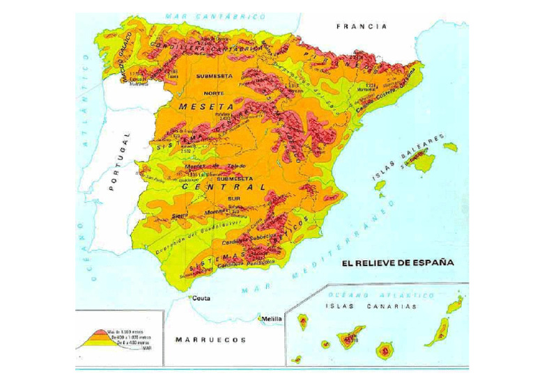 mapa-fisico-espana-relieves | PDF