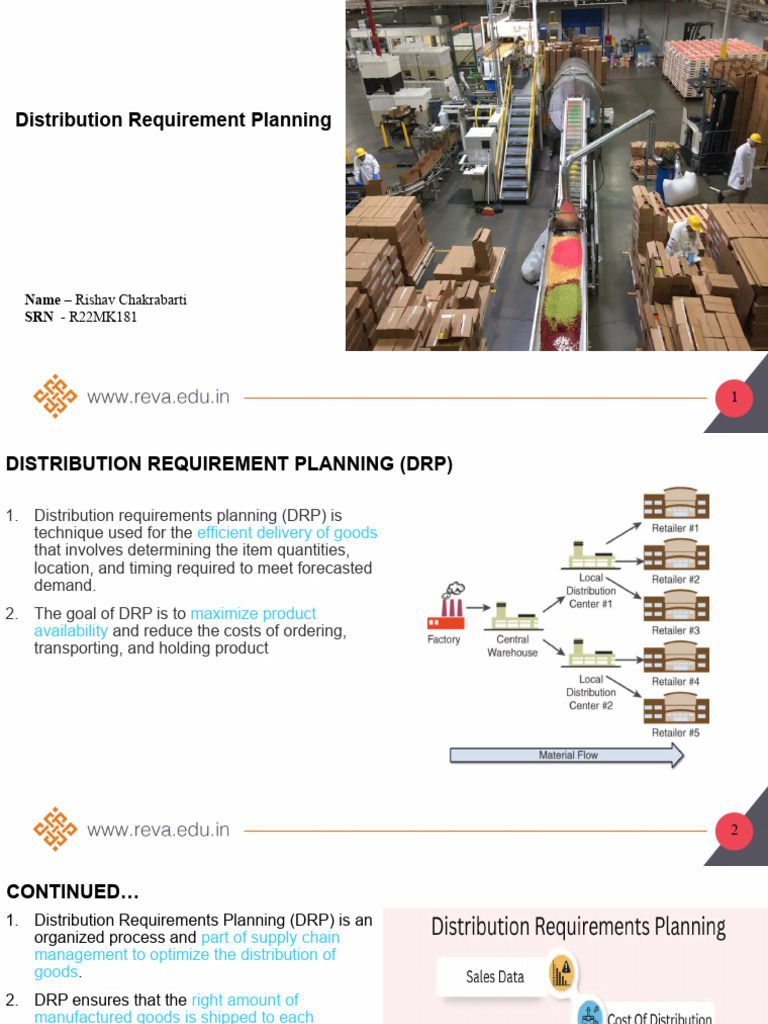 Distribution Requirement Planning PDF Business Economies
