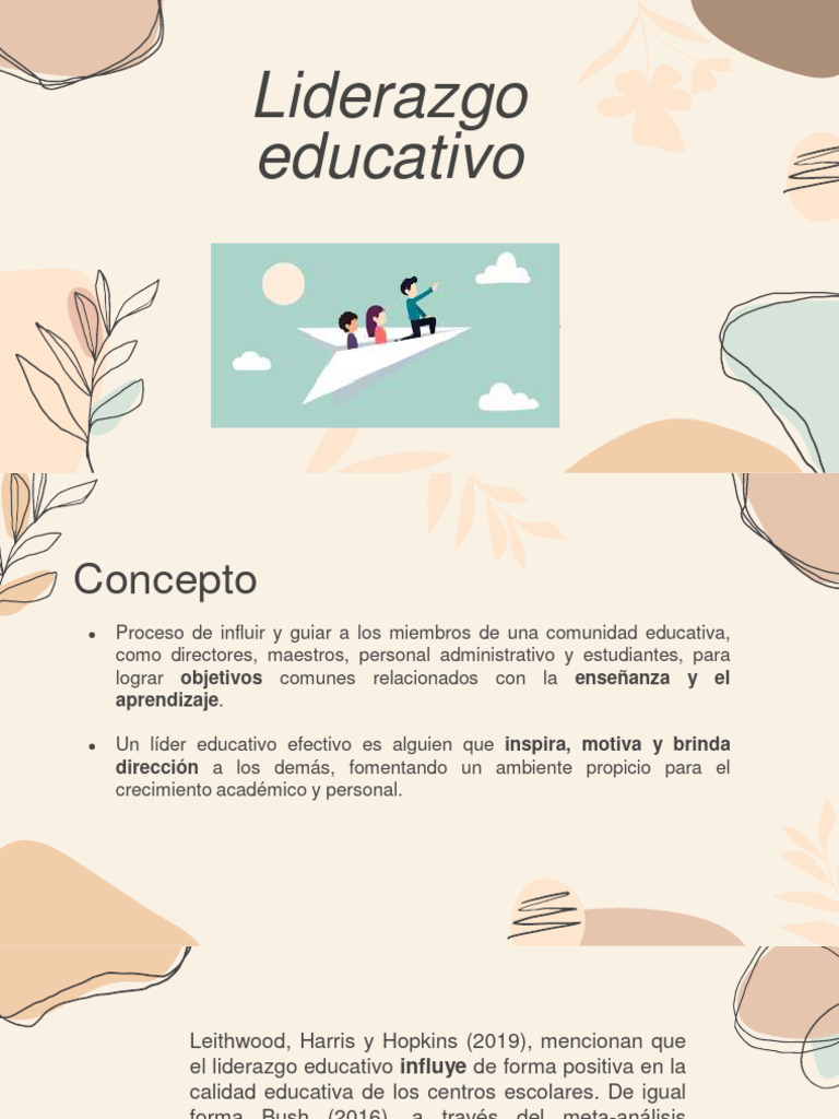 Liderazgo educativo | PDF | Liderazgo | Aprendizaje