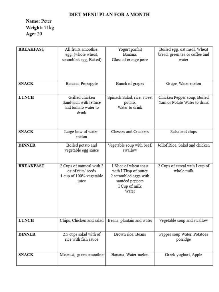 Month Pdf Blank Sheet