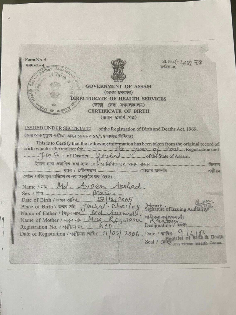 BIRTH CERTIFICATE SAMPLE PDF DOWNLOAD visual data 3