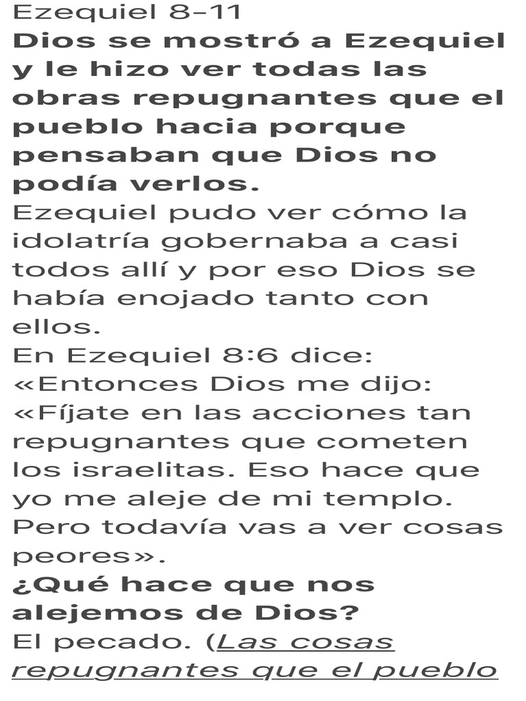 Ezequiel 8 11 | PDF | Ezequiel