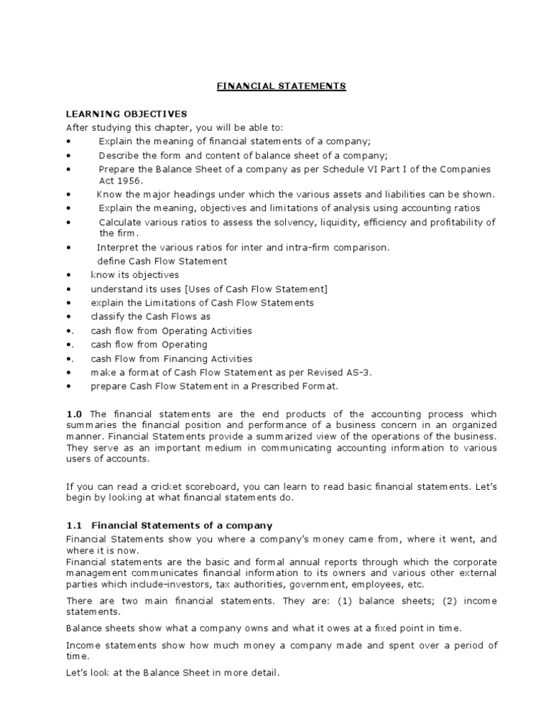 Financial Statements Guide | PDF | Equity (Finance) | Balance Sheet