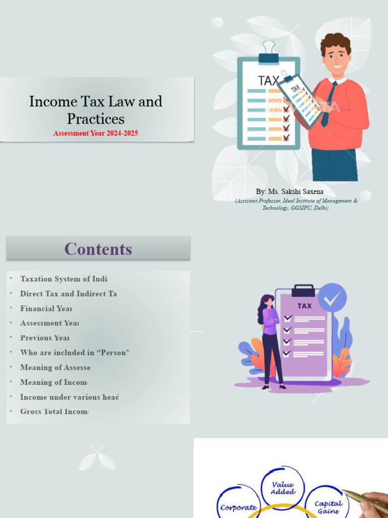 Introduction to Income Tax Basics | PDF | Taxes | Fiscal Year