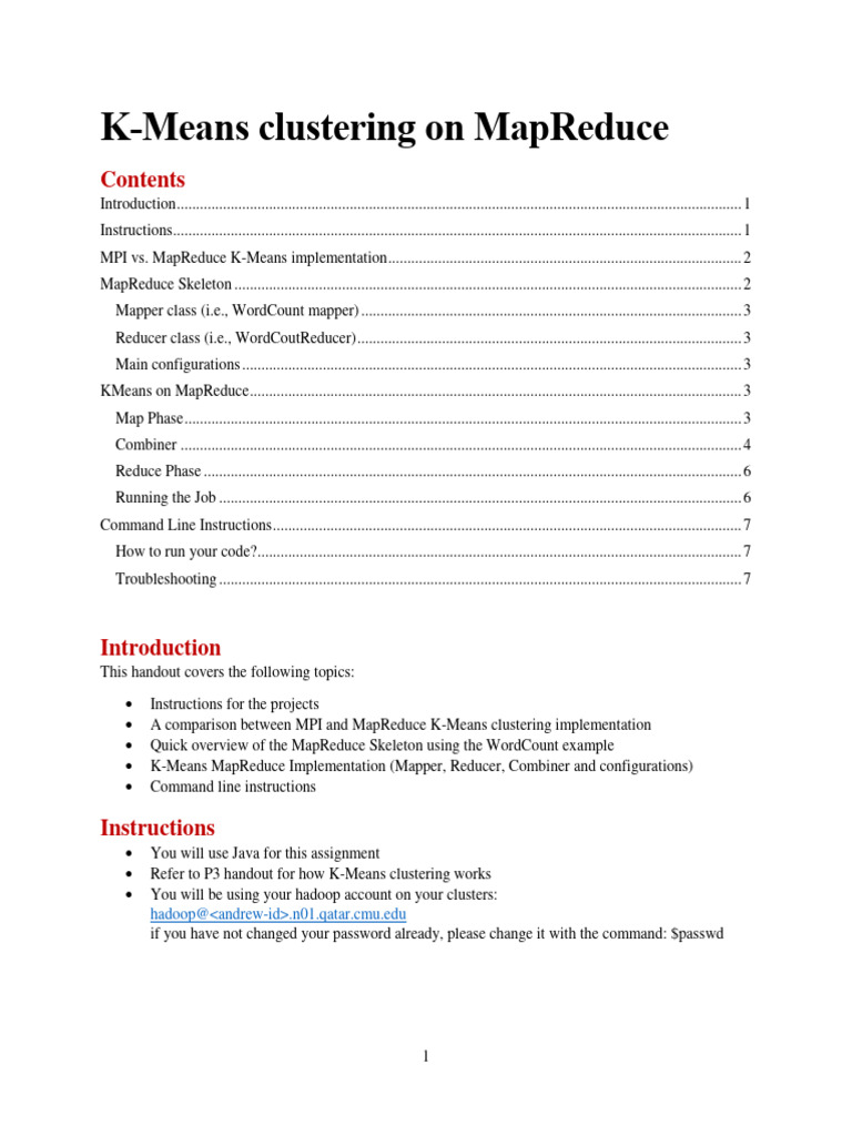 Project4 handout pdf map reduce message passing interface