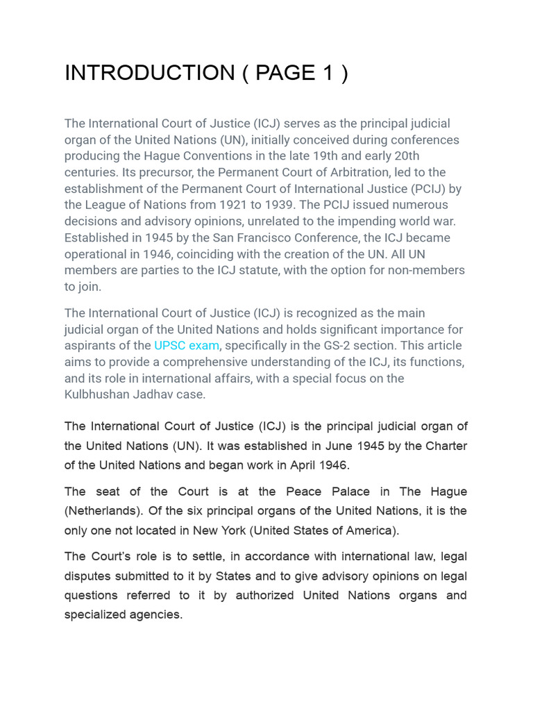 Icj Document Download Free Pdf International Relations Political Law