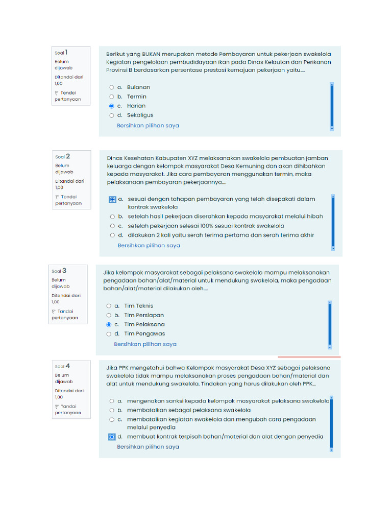 TEST MODUL 6 PBJP LV 1 | PDF