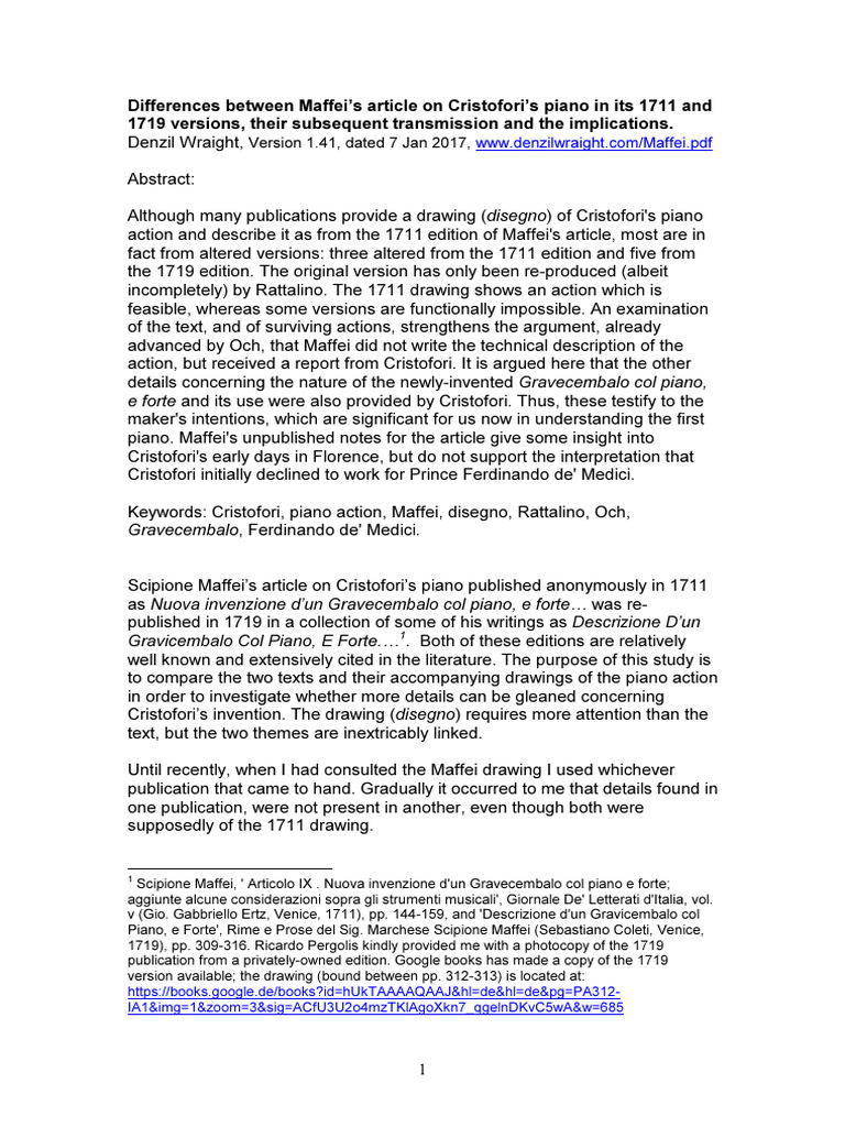 Maffei Download Free Pdf Piano Harpsichord